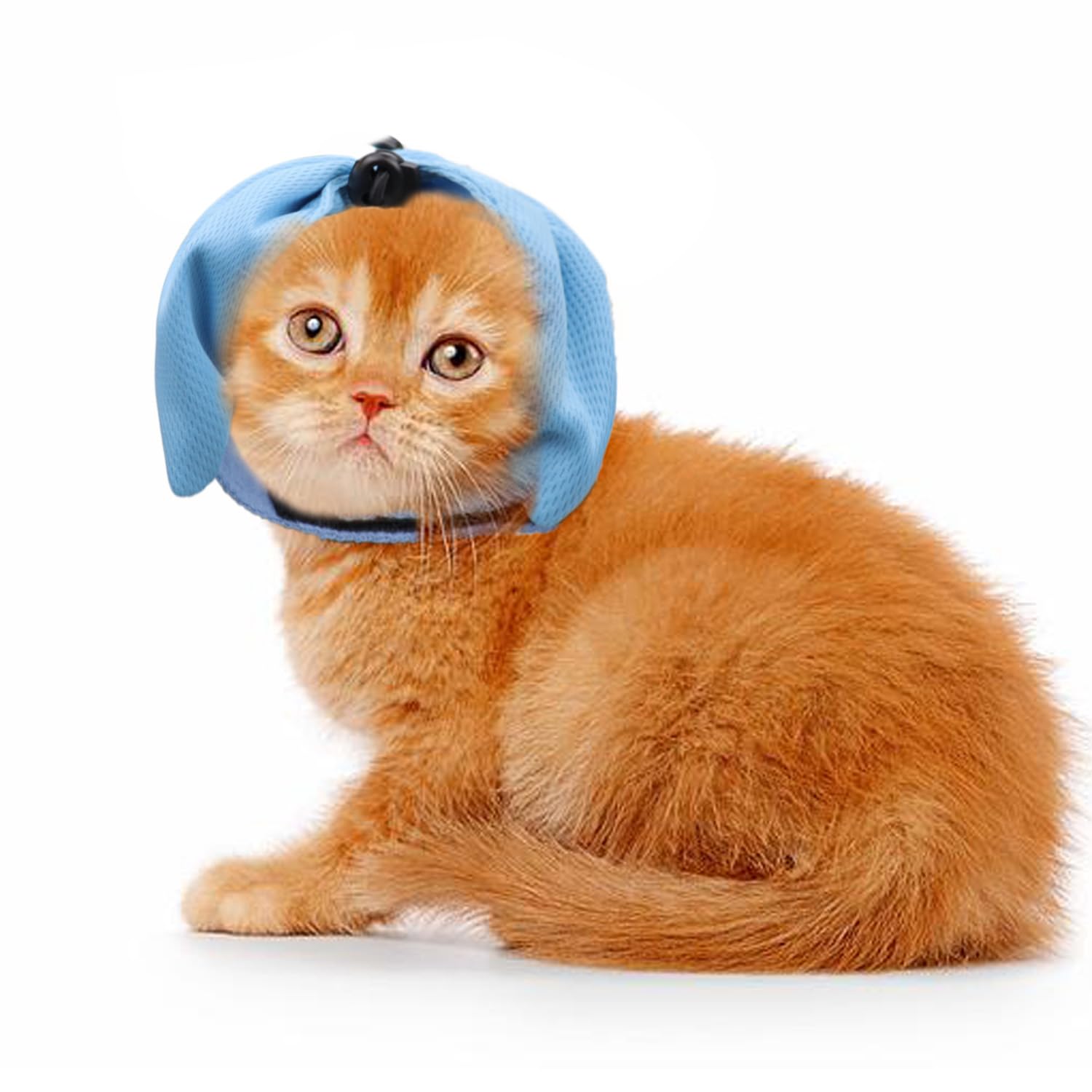 YUYUSO Cats Ear Cover Anxiety Relief Dog Calming Hood for Grooming and Bath Drying Cat Hood Earmuffs Cat Ear Muff No Shake Ear Wraps Cats Medical Ear Wrap