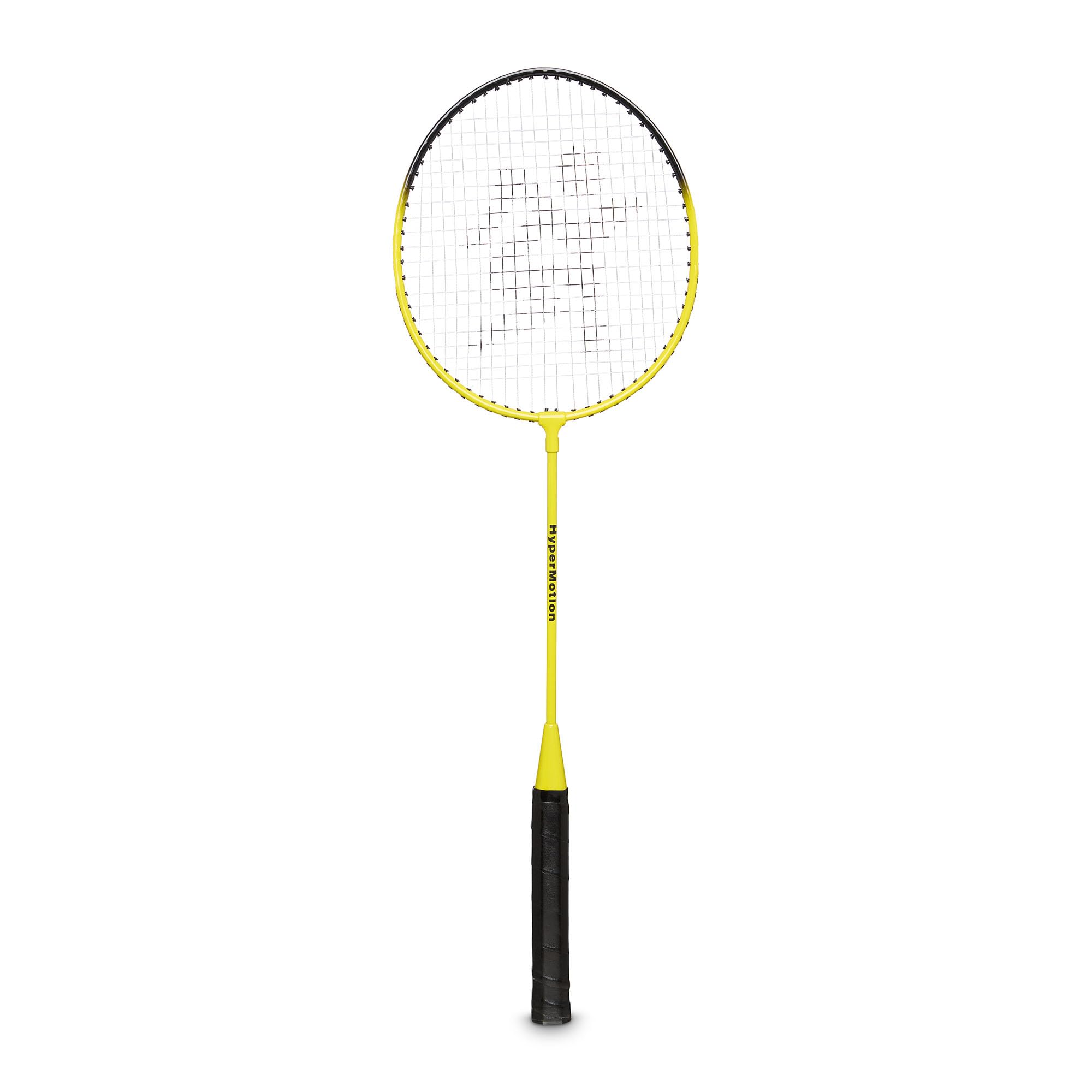 HyperMotion Badminton Set mit 2 Stahlschlägern und Tragetasche aus Oxford-Gewebe, Freizeitspiel für Garten, Park und Strand, Einsteiger