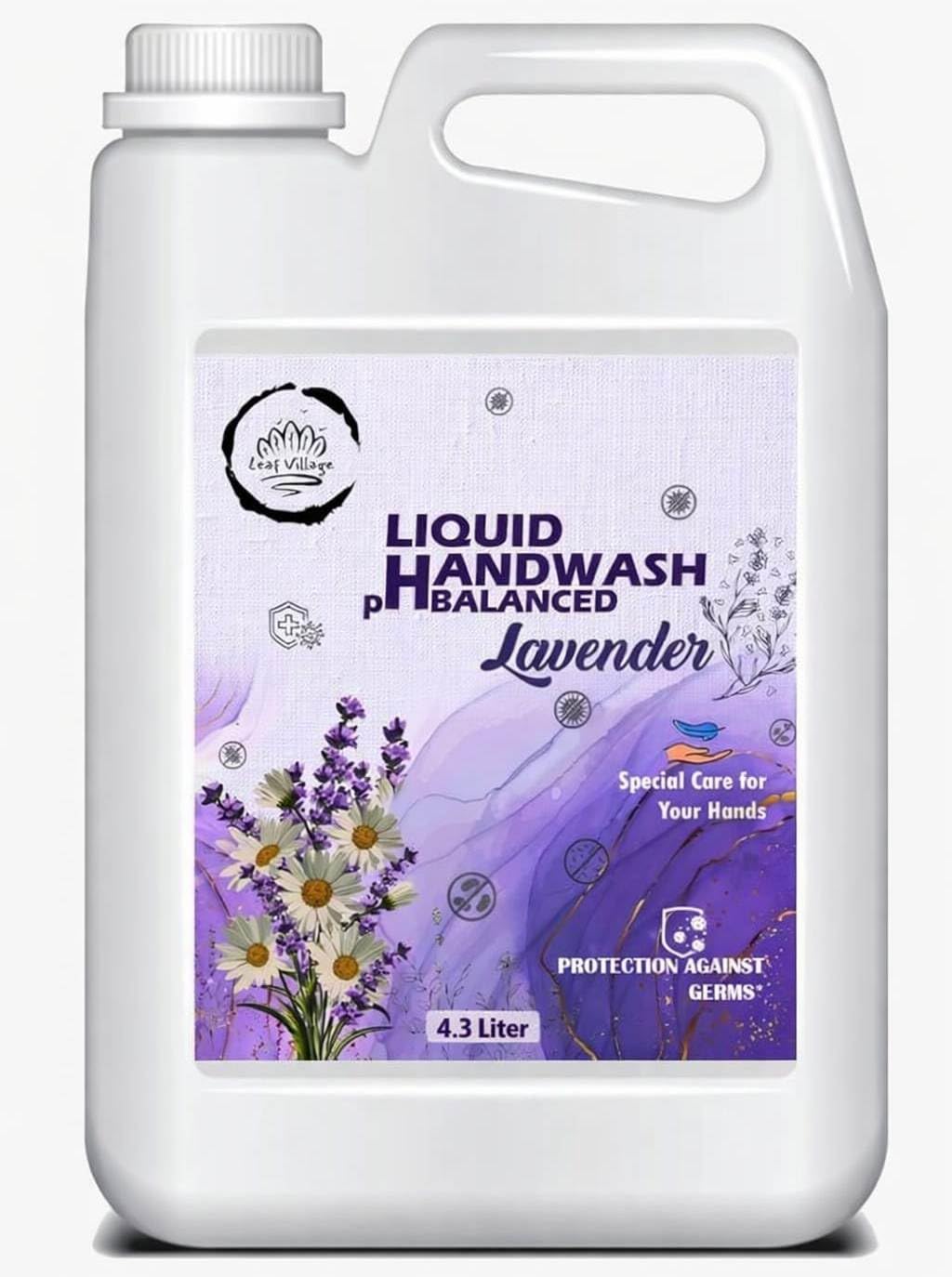 Liquid Handwash pH Balanced Lavender, Protection Against Germs, Special Care for Hands, 4.3 Liter-image-14