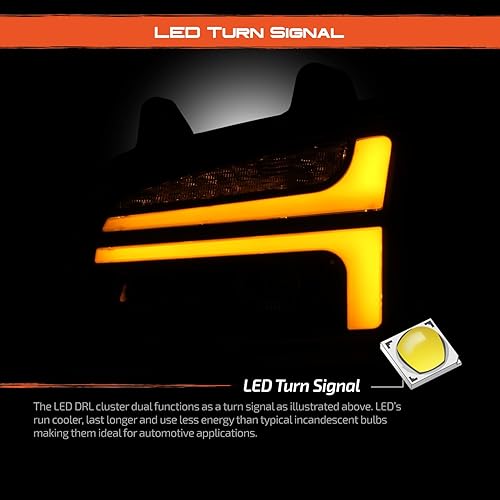 Miniatura 10 de AKKON - Compatible con faros delanteros Kenworth T880 Clase 8 para camiones Full LED DRL Switchback 2019 lámparas cromadas para conductor izquierdo