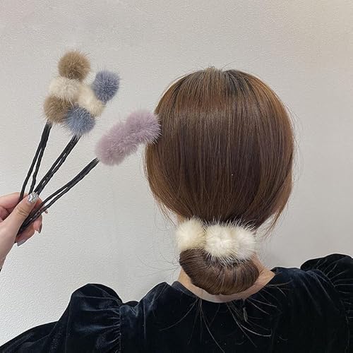 2 peças para fazer coque de cabelo, modelador de coque francês, para fazer coque de rabo-de-cavalo,