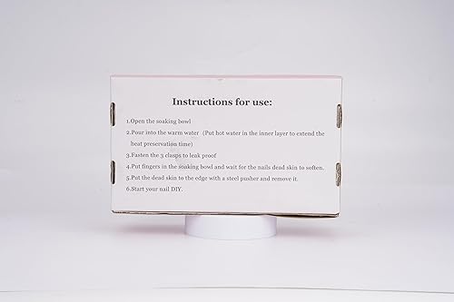 Miniatura 11 de Cuenco de remojo de uñas, 2 unidades de esmalte de gel remojado, removedor de polvo de inmersión con pelador de cutículas triangular y empujador