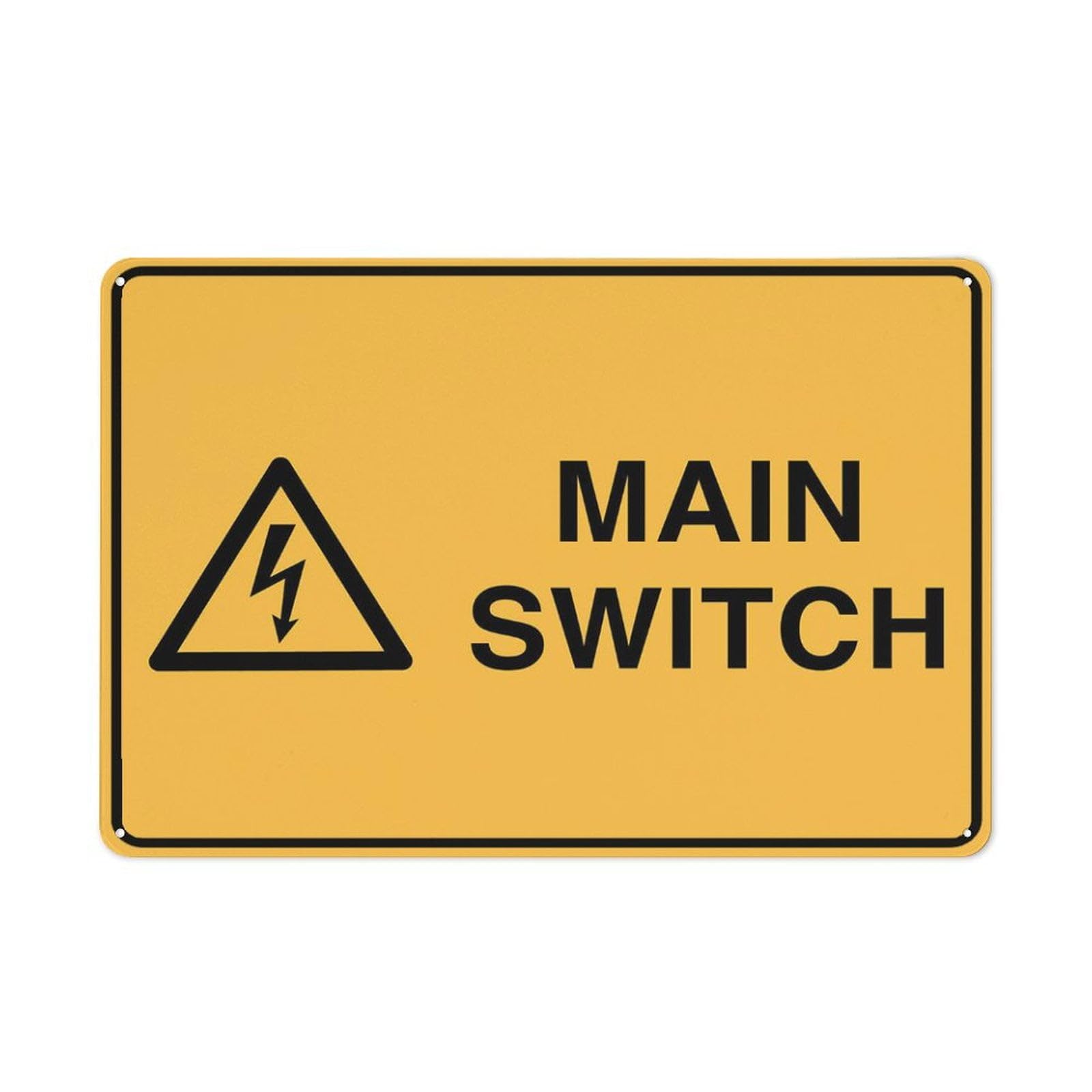 peiyeety Main Switch Metal Sign 8"x12", Rustproof Aluminum, Multicolor