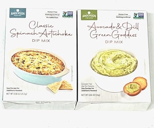 Anderson House Dip Mix Bundle, Classic Spinach and Artichoke, Avocado