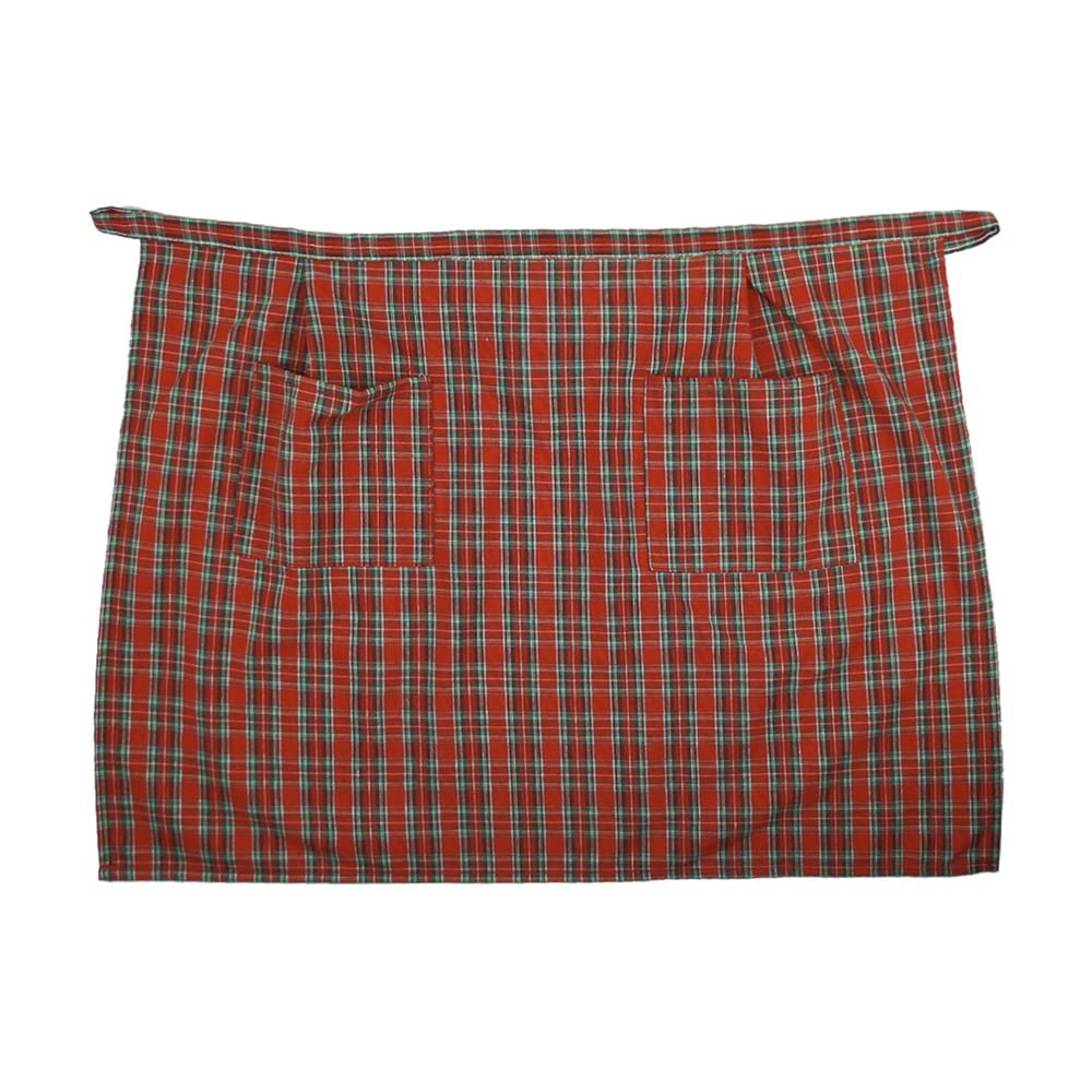 ALMATEX SRL Scottish TARTAN waist kitchen apron cm. 50x75 with two pockets, Tartan, One size