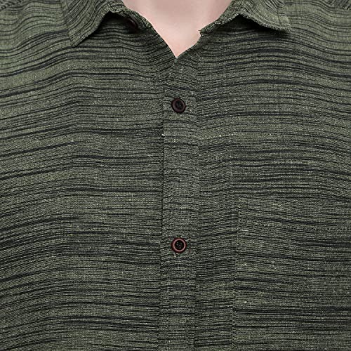 Image of LATEST CHIKAN Men's Cotton Blend Textured Half Sleeves Shirt