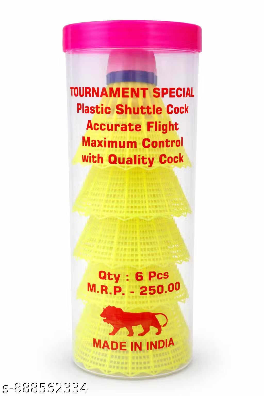 Plastic Shuttlecock Pack of 6 Nylon Badminton Shuttlecocks Durable Birdies for Indoor Outdoor Practice-image-1