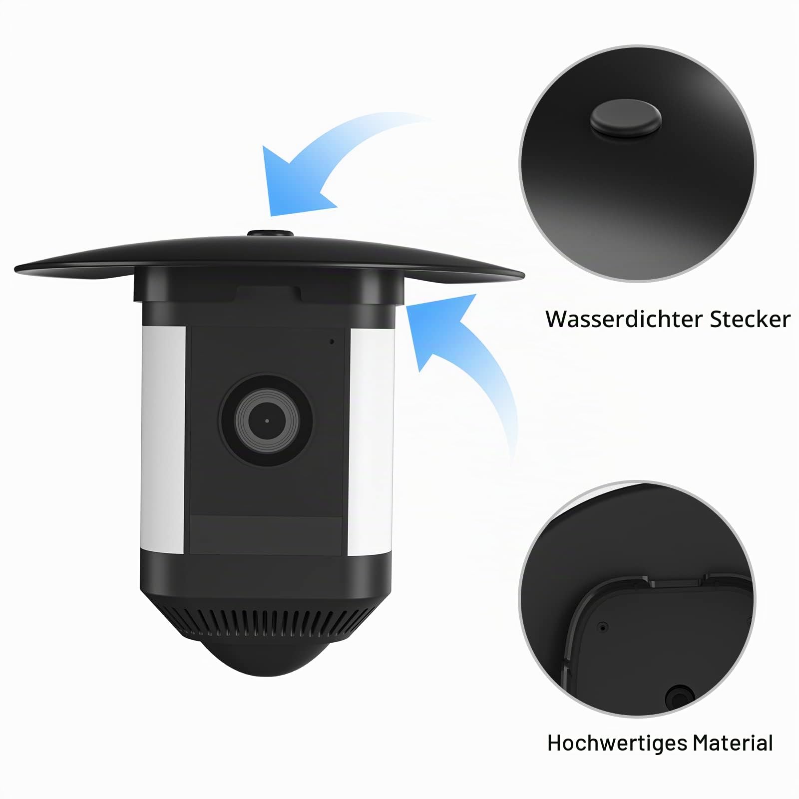 Kamera Regenschutz für Ring Spotlight Kamera Plus, Aussen Überwachungskamera Abdeckung Sonnenschutz Kamera Zubehör für Ring Spotlight Spotlight Cam Plus, Schützt die Kamera vor Staub & UV-Strahlen