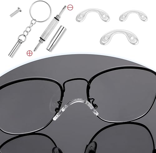 Miniatura 3 de 6 piezas de puente nasal para lentes, anteojos, almohadillas de nariz, lentes en forma de U, correa de puente de sillín puente de silicona