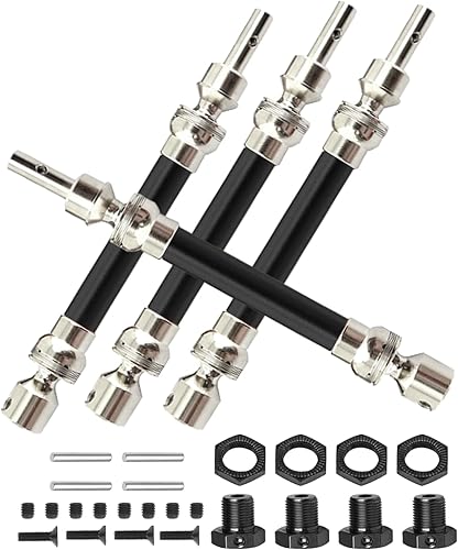 Actualizaciones CVD del eje de transmisión RC para 18 Arrma Typhon 4x4 3s Blx, 18 Typhon 550 Mega 4x4, 4 piezas de piezas de ejes delanteros