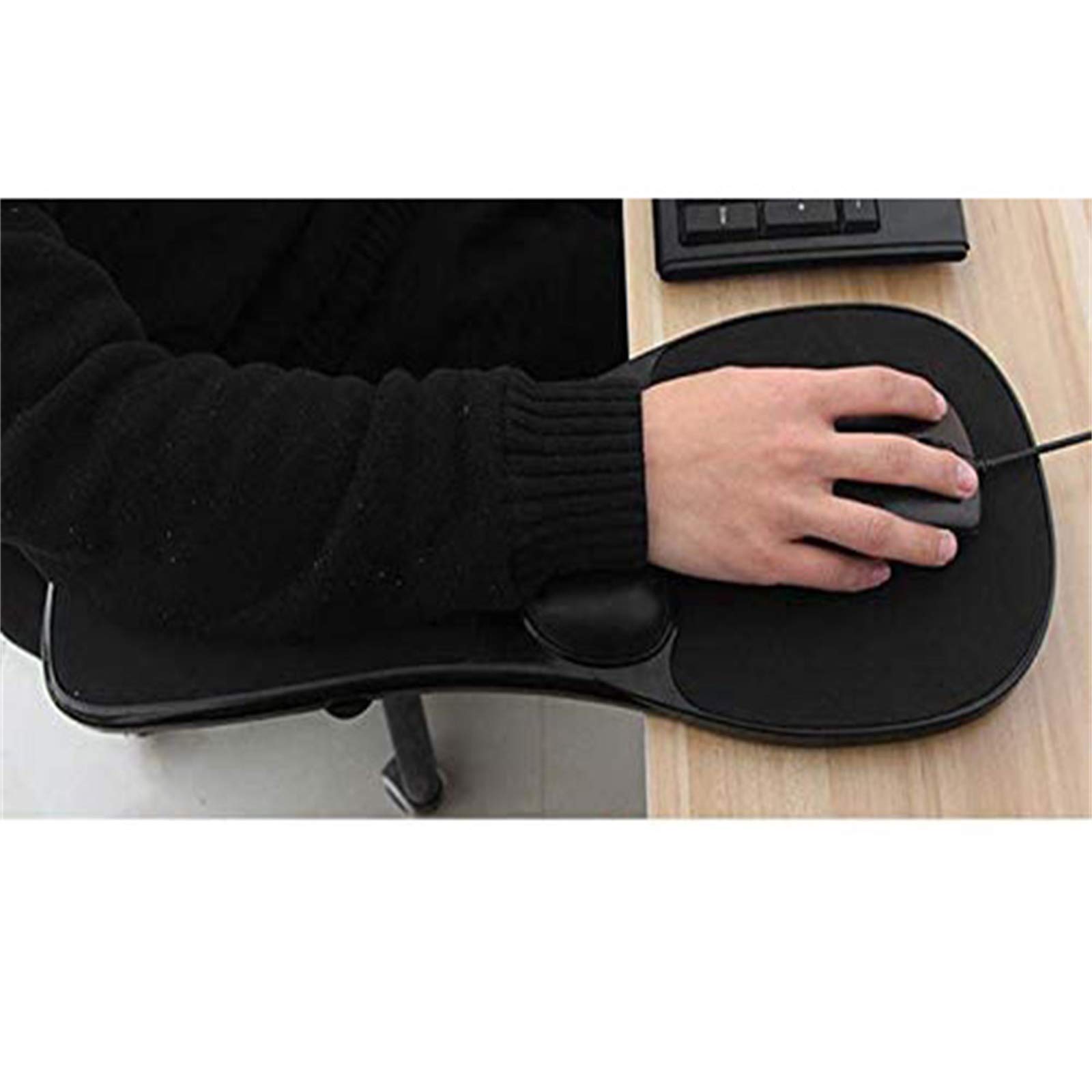 Repose-Bras Réglable Repose-Poignet Support Tapis De Souris pour Soutenir Le Bras Et Le Poignet Lors De L’Utilisation De La Souris D’Ordinateur pour La Maison & Le Bureau S’Attache Au Bureau