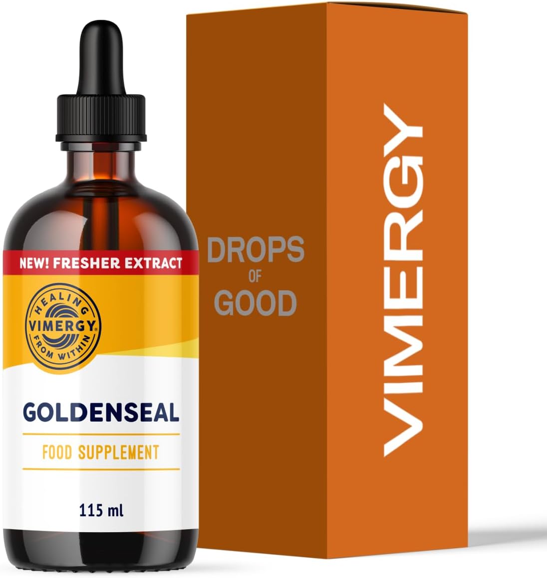 Vimergy Goldenseal, 57 Servings – Goldenseal Drops– Vegan Liquid goldenseal Extract – Alcohol-Free Golden Seal– Formulated Without Sugar or Binders – Non-GMO & Gluten-Free (115 ml)