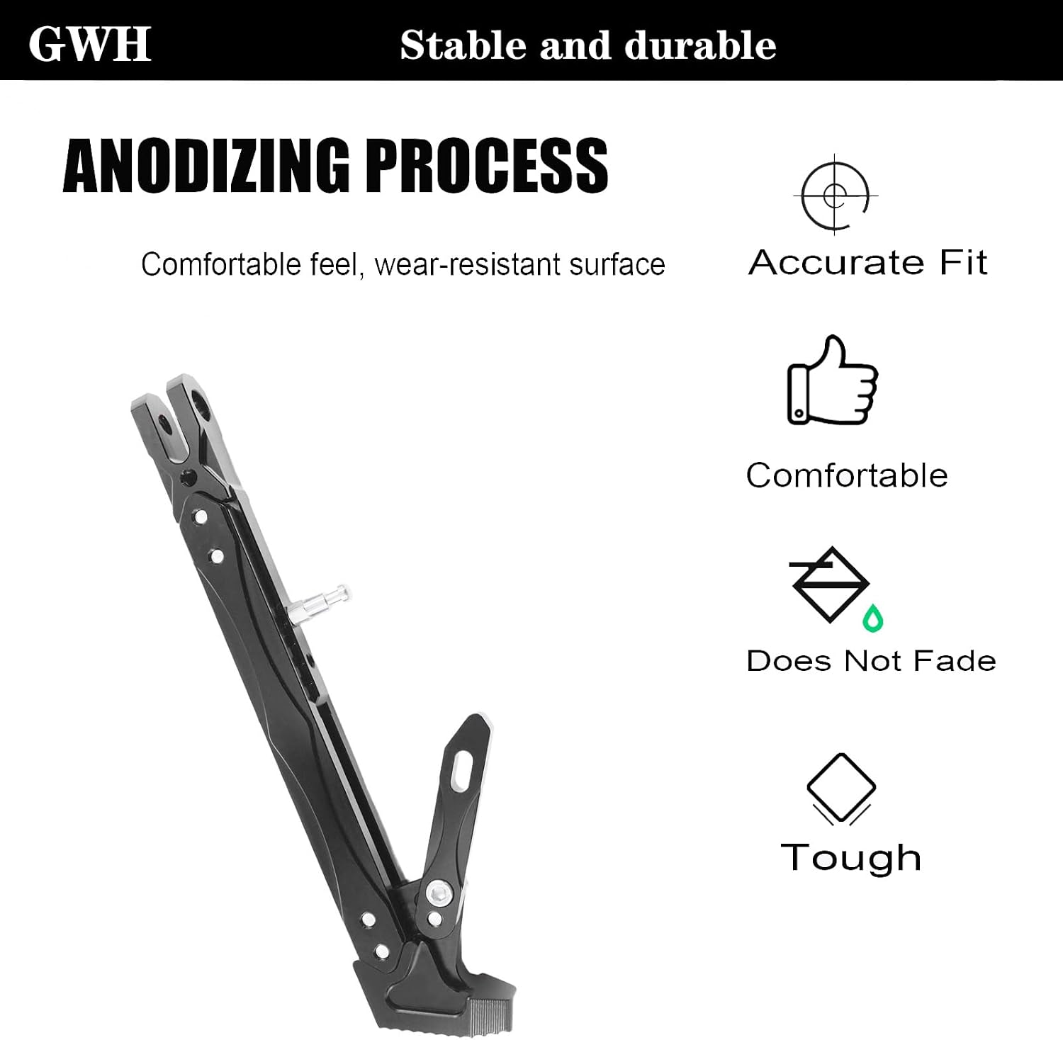 Universal CNC Motorcycle Lengthened Adjustable Long Kickstand Accessories For Motor Modified Tripod Holder Kickstand Foot Side Support Stand Motorbike Dit Pit Bike