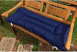 Almofada funton para cadeira e banco 100x40 cm lisa (Azul Marinho)