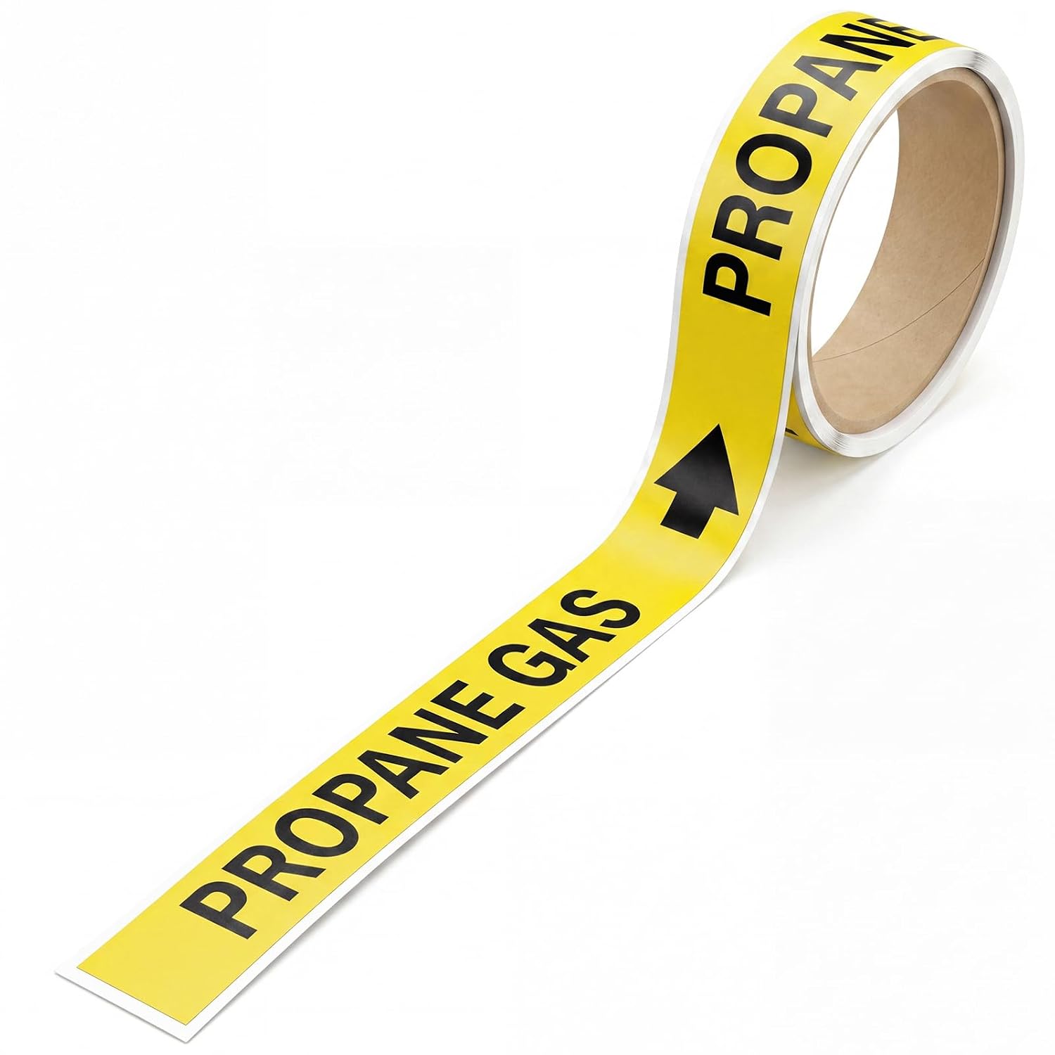 25 Pcs Natural Gas Pipe Markers 2" x 12" Self Adhesive Safety Stickers Gas Pipe Labels with Directional Arrows for Pipefitter Pipes Lines Inspections Regulators Heaters