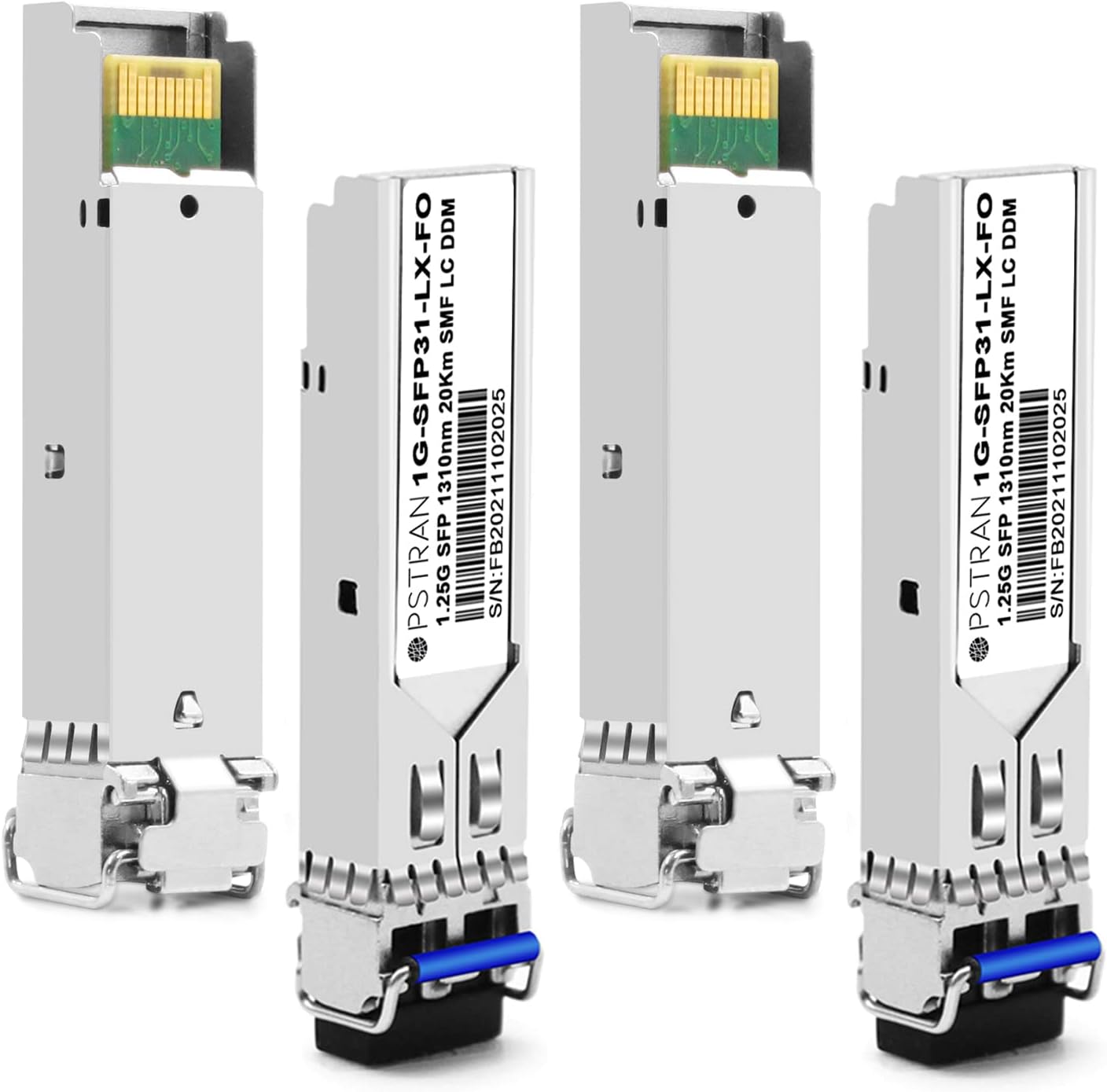 OPSTRAN 1000BASE-LX/LH SFP Optical Transceiver Module Compatible with Fortinet FN-TRAN-LX FG-TRAN-LX FR-TRAN-LX 1G SFP 1310nm 20km DDM Duplex LC SMF 4 Pack