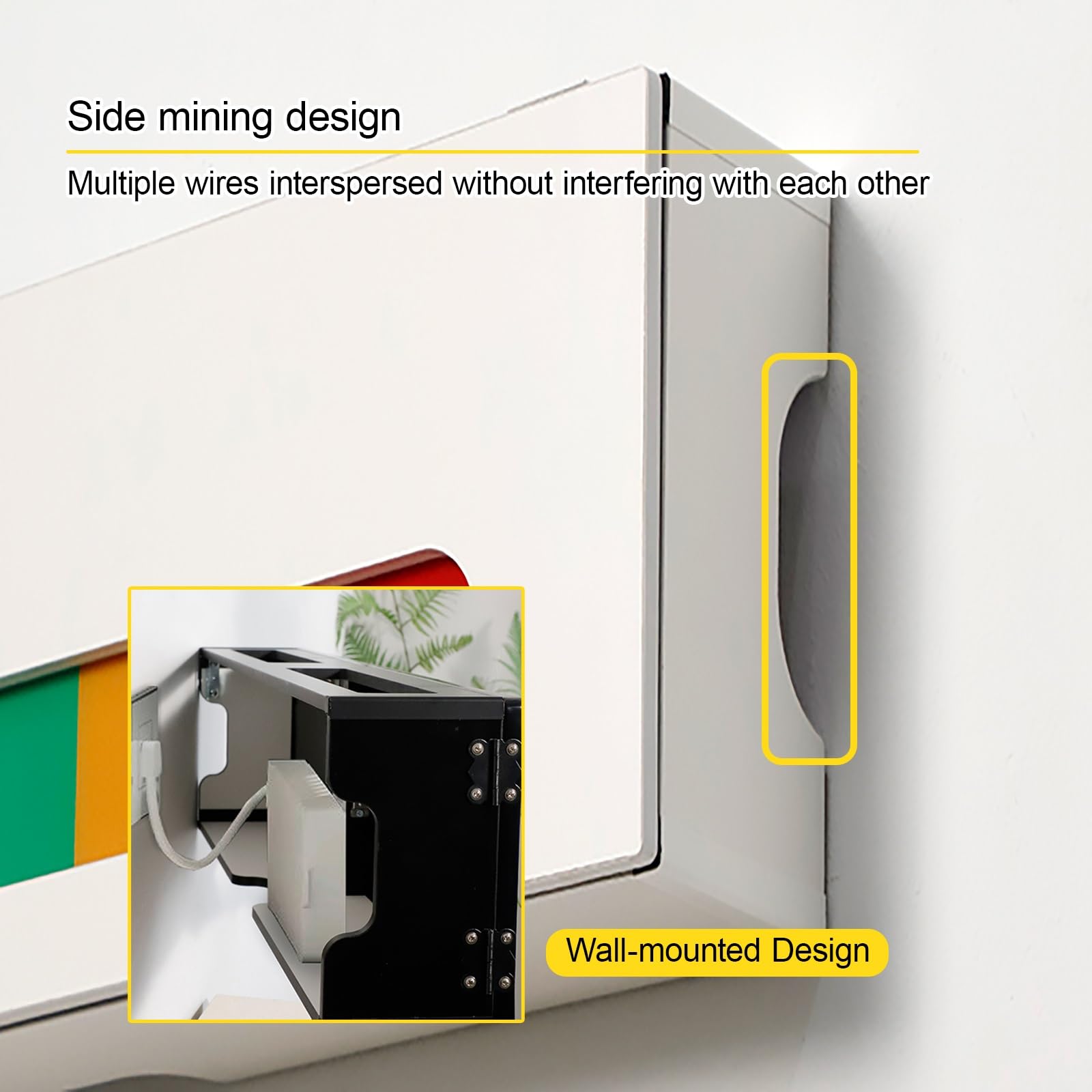 Supporto decorativo per console multimediale e proiettore e cavo per soggiorno e camera da letto (50 cm)