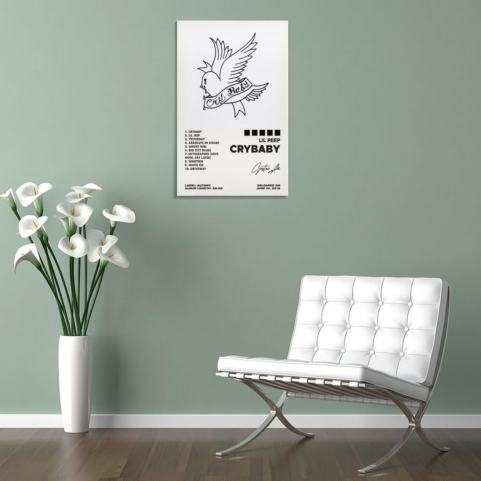 De inspiratie van Sint Matteüs - Caravaggio poster - Engel wanddecoratie - Poster