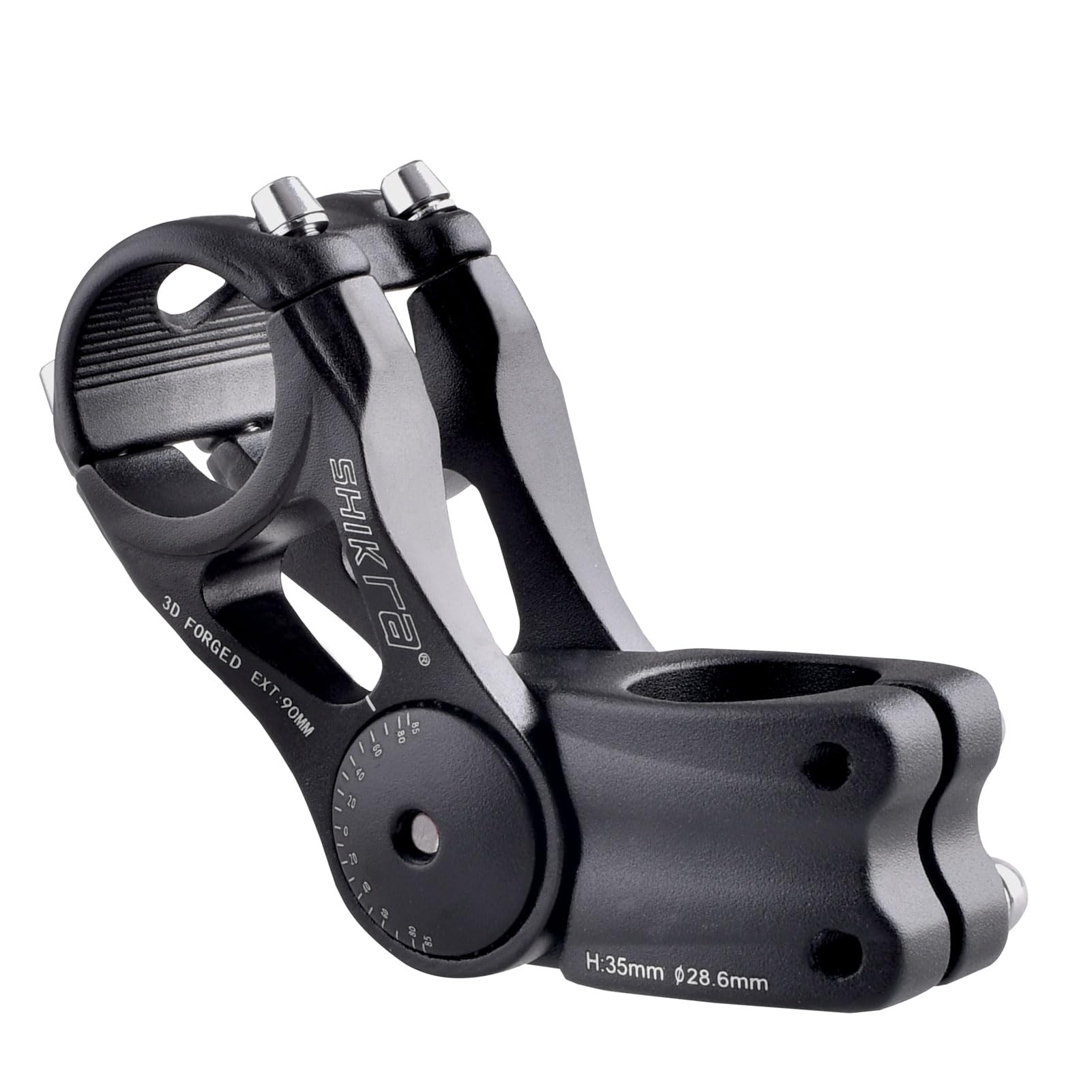 Azarxis Mostek rowerowy 25,4 31,8 mm, regulowany 85° - 90 110 145 mm, aluminiowy wspornik kierownicy do rowerów wyścigowych, BMX, MTB
