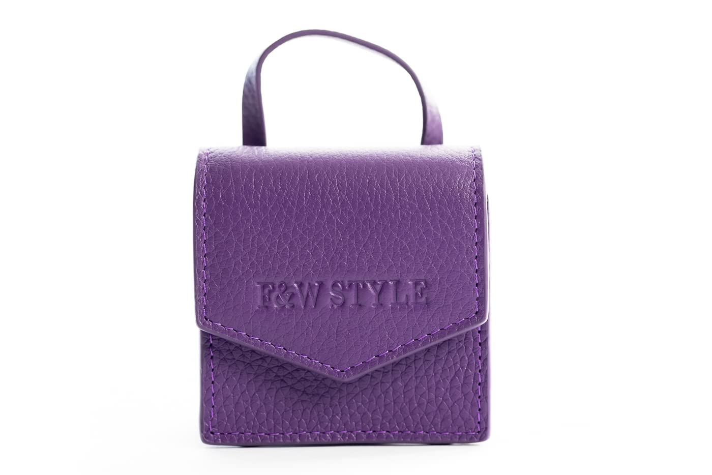 F&W Style Lilly Micro Bag, AirPod/AirPod Pro Case, Keychain Black-Owned Fashion Brand (Purple)