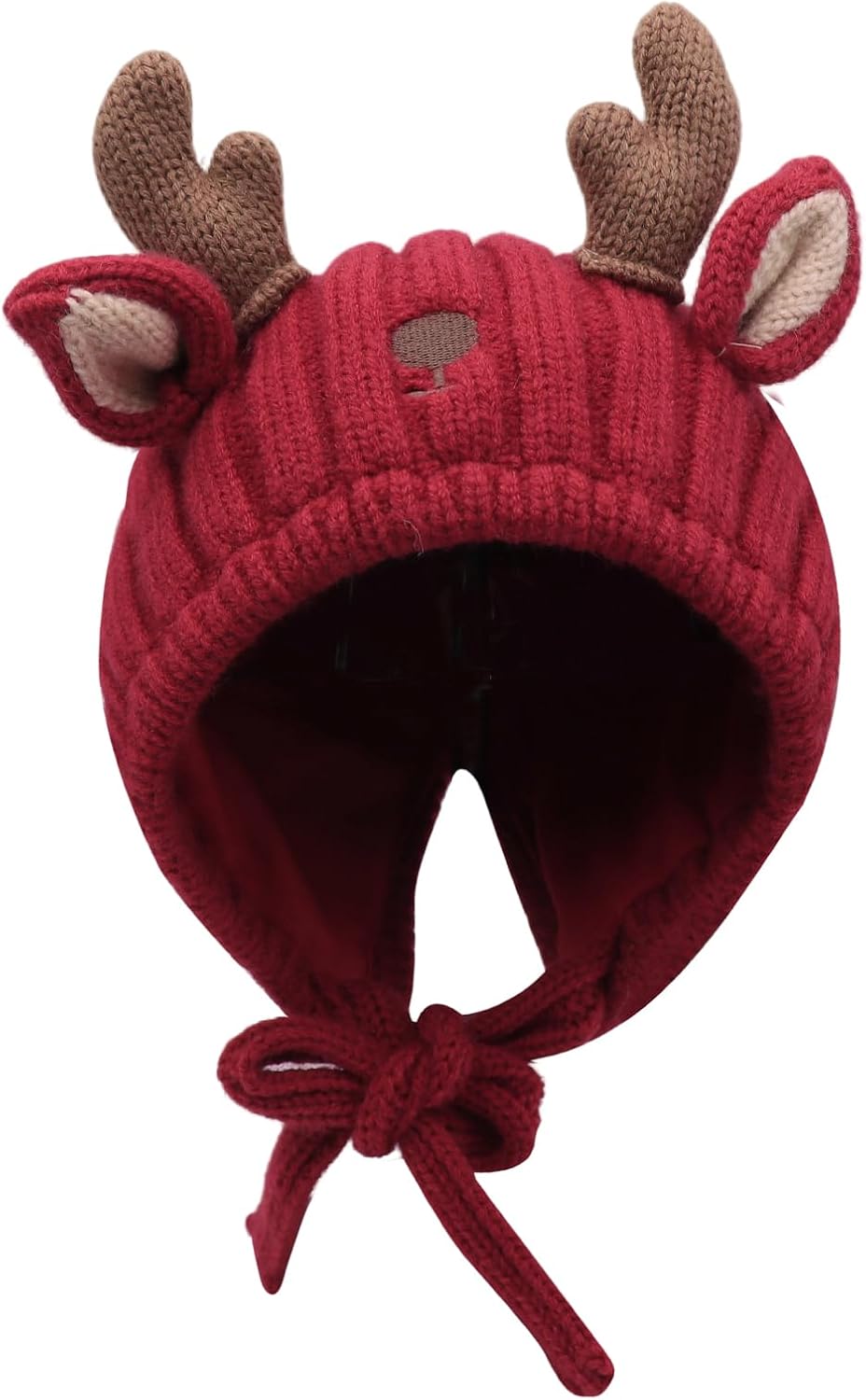 Cute Reindeer Moose Hat Winter Warm Knitted Beanie Cap Christmas Antler Beanie Ski Skull Cap for Women Men