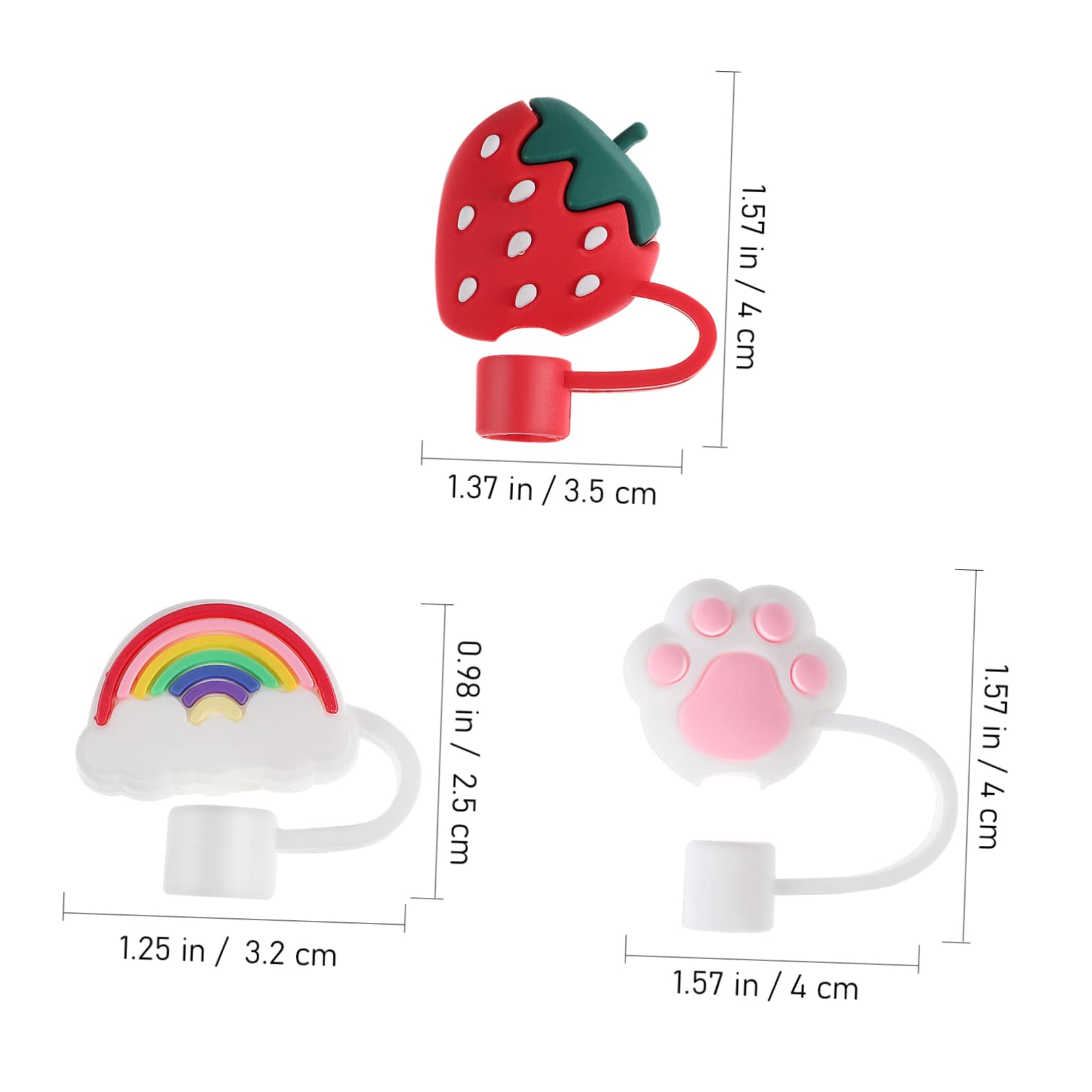 Alipis 4 Sätze Strohhalmabdeckung Aus Silikon Zubehör Strohspitze Kappe Strohstopper Strohabdeckung Für Mit Wiederverwendbarer Strohhalm Stroh Topper Schlüssel Kieselgel 8 Stücke * 4