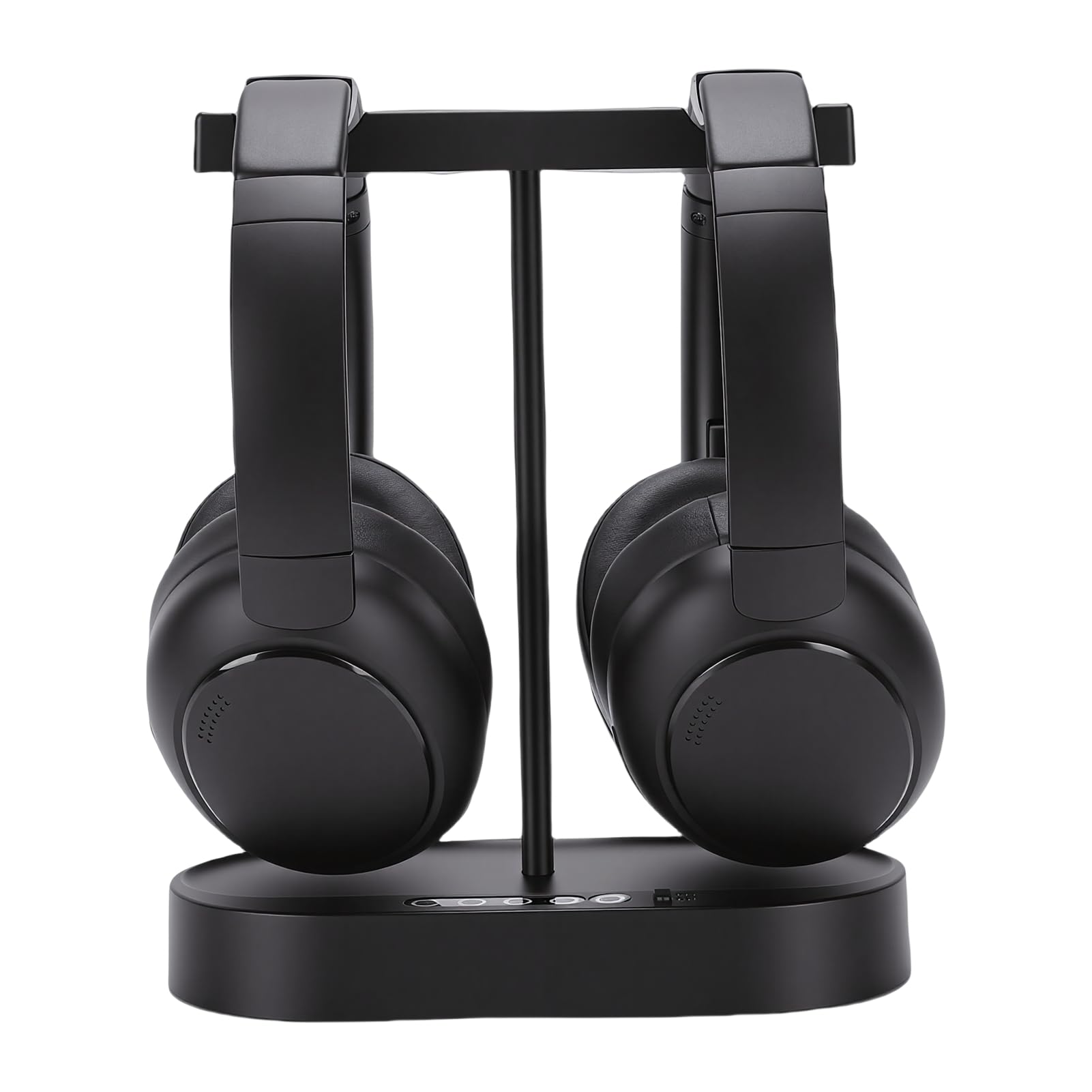 Vikye Double Casque TV sans Fil avec Base de Chargement de L'émetteur, Autonomie de 40 Heures, Casque Bluetooth 5.4 2.4G sur L'oreille pour Personnes âgées