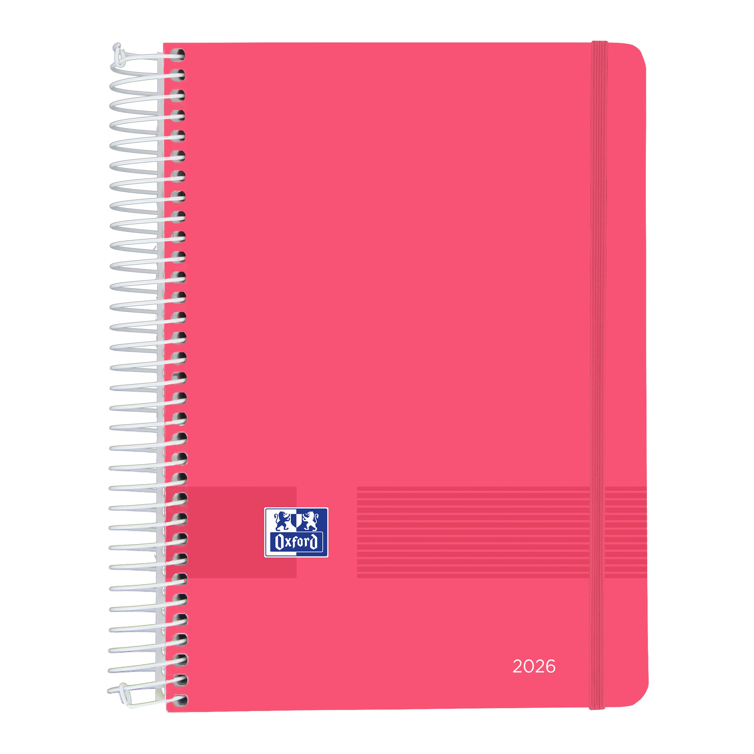 Oxford Live & Go, 2026 Day Per Page Diary, A5, Plastic Cover with Spiral, Spanish, Watermelon
