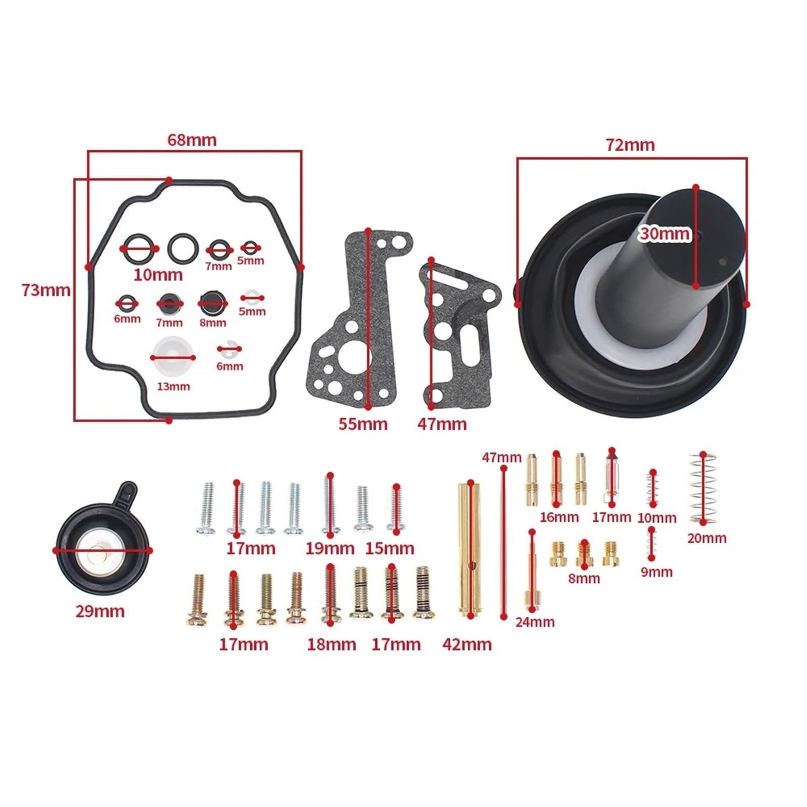 Kit Reparación Carburador 4 Juegos para VMAX1200 1985–1986