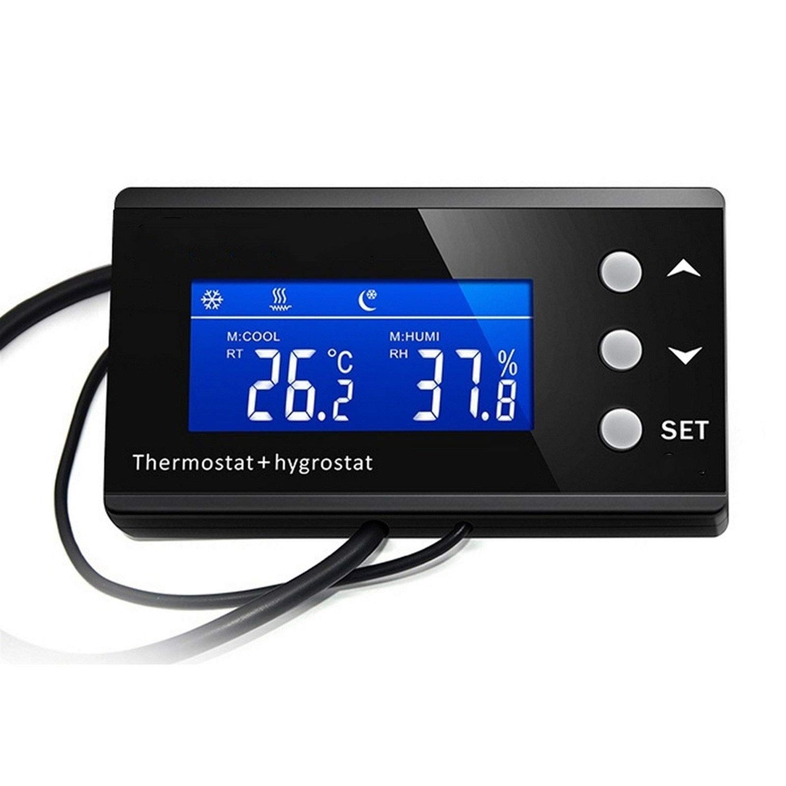 Riscaldatore per Animali Domestici Termostato Digitale Acquario termostato Pet Timing Socket regolatore di Temperatura di 2 Impermeabile Fase di Riscaldamento modalità di Raffreddamento