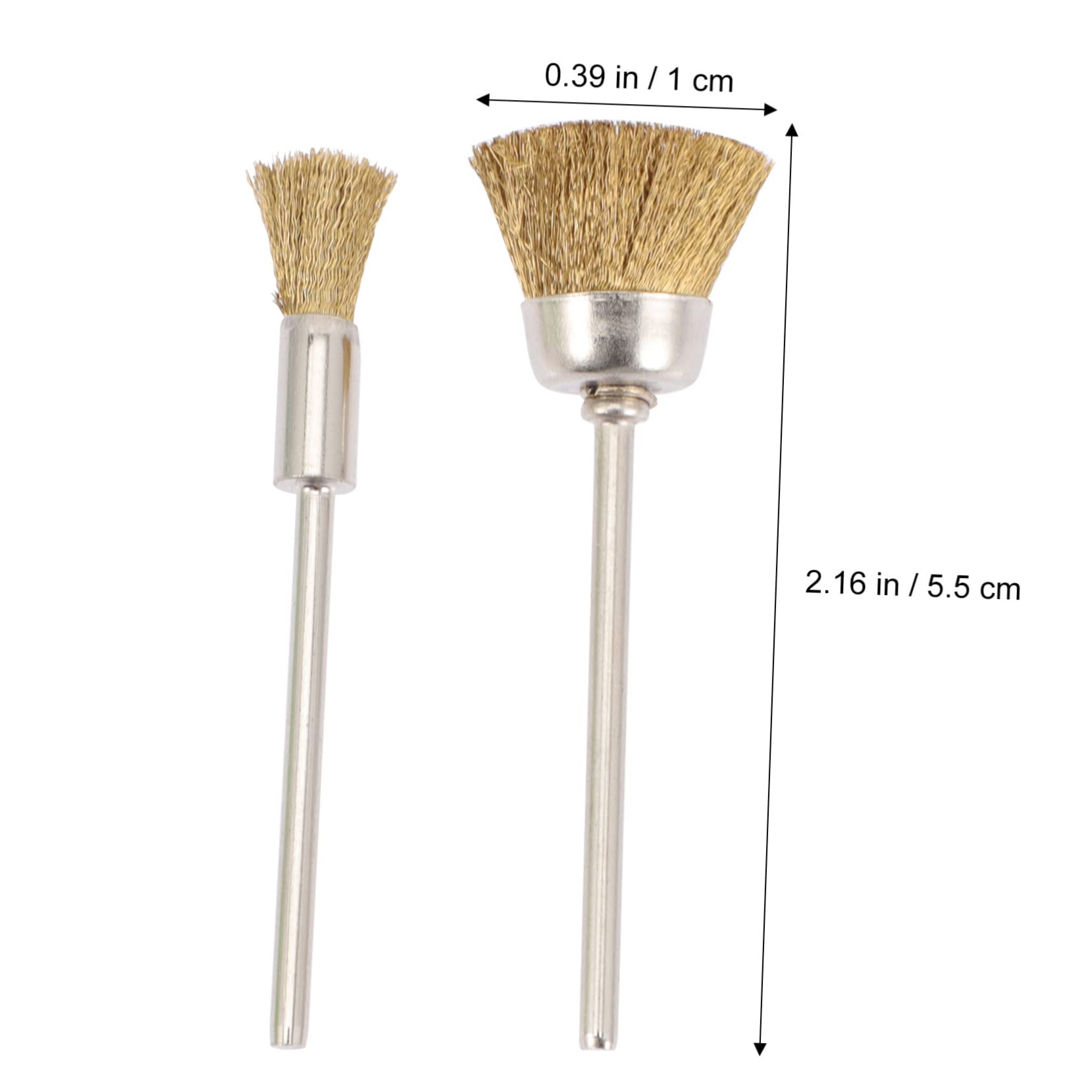 Healeved 20 Piezas Cepillo Limpieza La Máquina Pulir Herramienta Limpiadora Uñas Limpiador Uñas Cepillo Para Uñas Manicura Cepillo Alambre Cobre Dedicado Pulidora