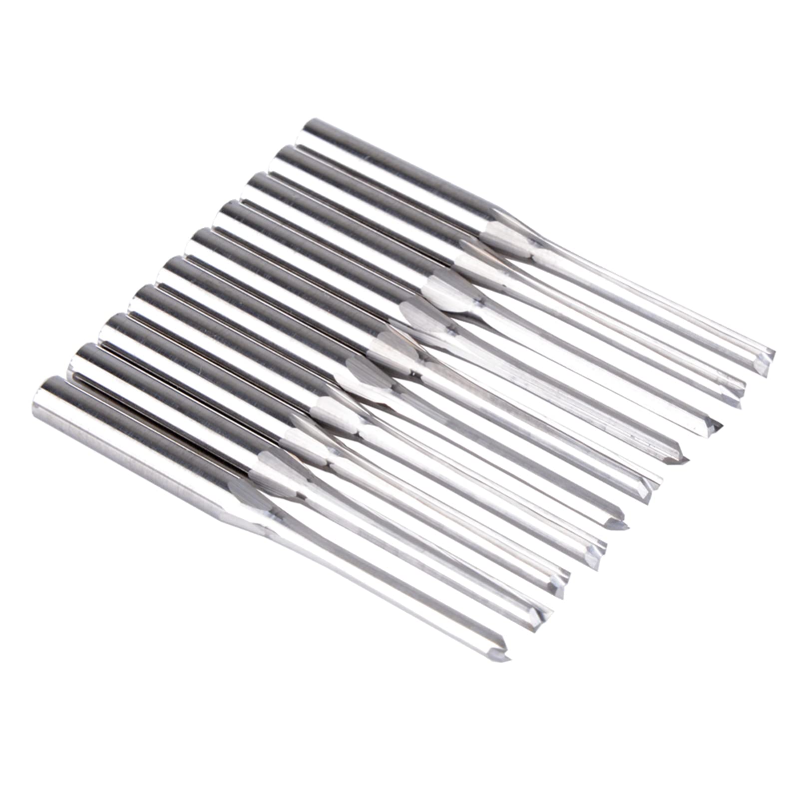 1/8 Inch Straight Router Bits Mill Milling Cutter Edged Cutting Engraving Bits 3.175mm Engraving Solid