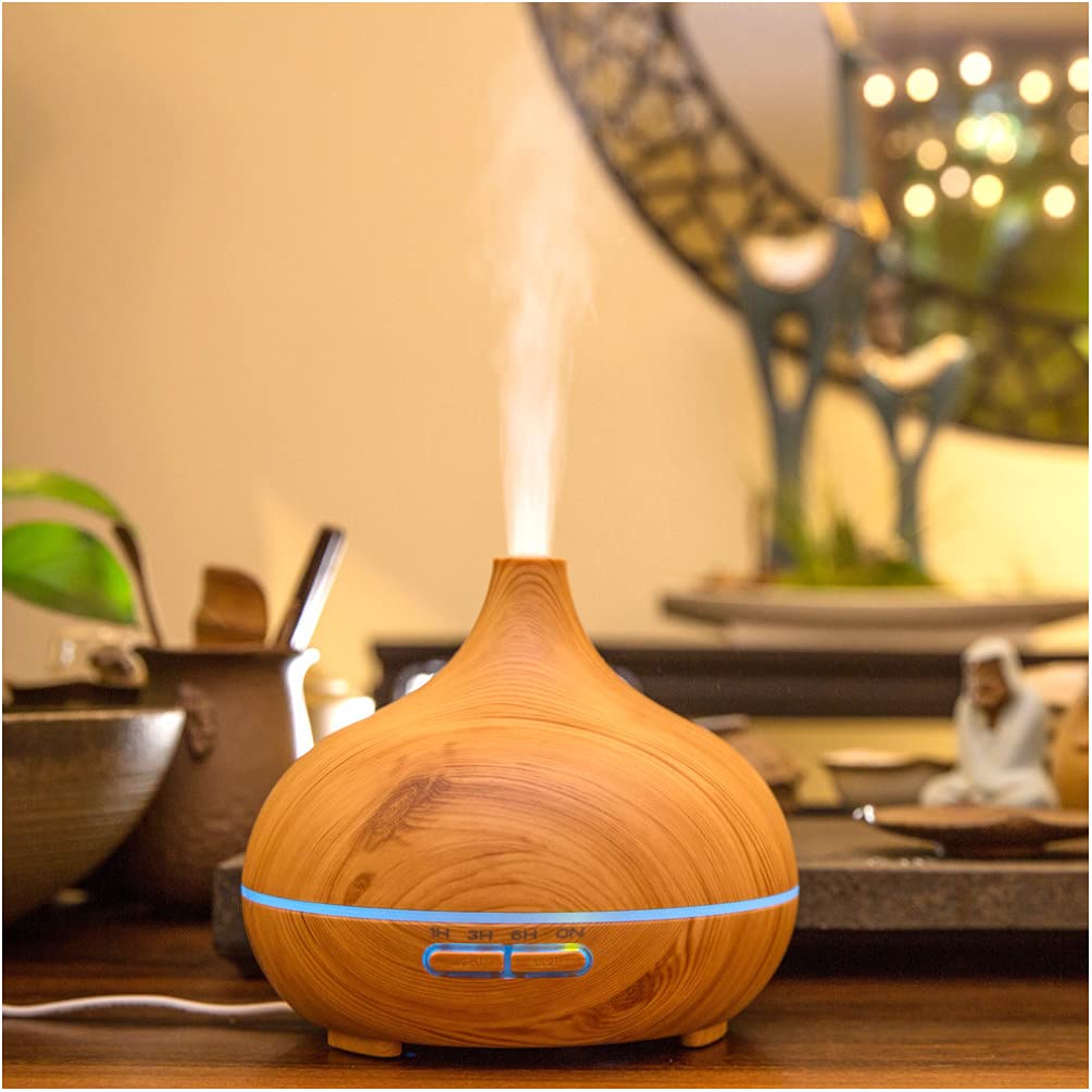 Essential Oil Diffuser, Humidifier 500ml 230V ONI Light Bluetooth Speaker, Remote Control, 7 Colours - D-Work
