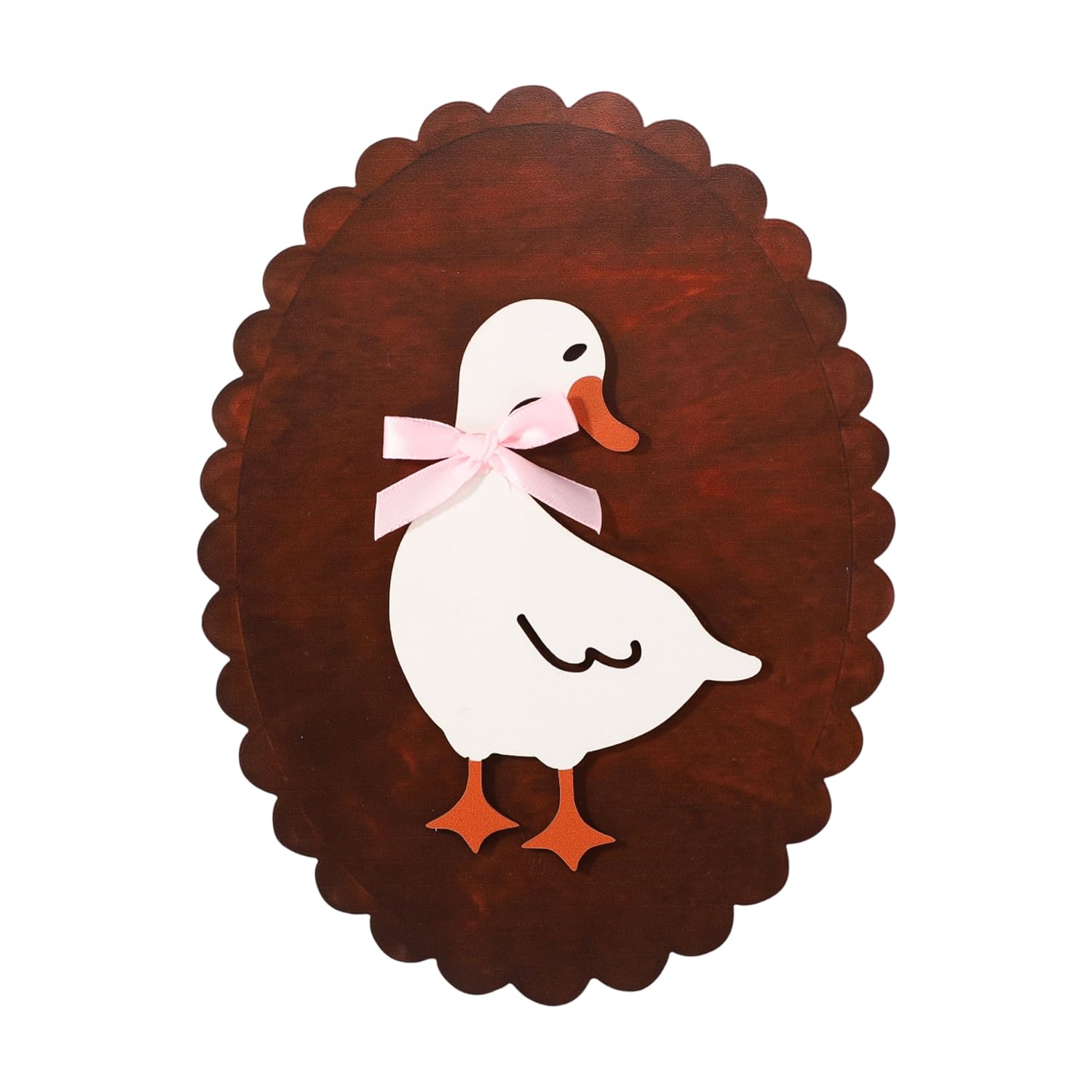 Goose Decor Nursery, Wooden Silly Goose Vintage Nursery Decor Cute Duck Wall Art with Double-Sided Tape Funny Animal No-Drill Wood Plaque for Kids Bedroom