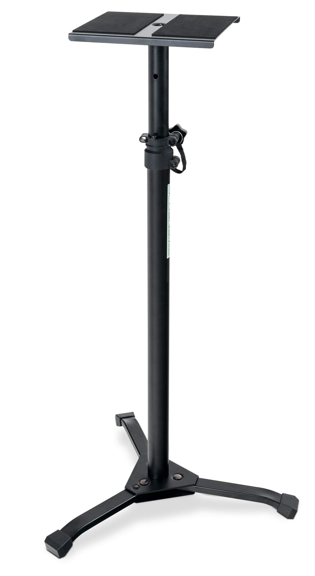 Pronomic SLS-20 supporto monitor da studio pieghevole, altezza regolabile 75-130 cm, piedini pieghevoli, piano con strisce in gomma per monitor o diffusori HiFi, colore nero.