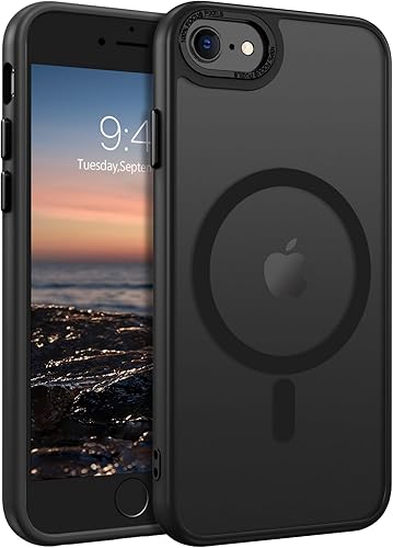 Miniatura 8 de GUAGUA Funda magnética para iPhone SE 20222020, compatible con MagSafe translúcida mate sensación de piel a prueba de golpes, iPhone SE 32 4.7