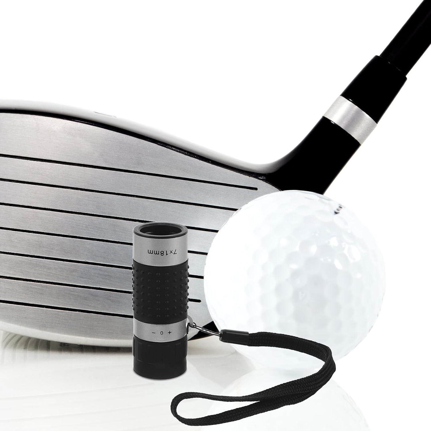 Mini Golf Rangefinder Monocular Telescope with Slope Compensation and Reticle Scale, Handheld Compact Outdoor Distance Measuring Device for Adults