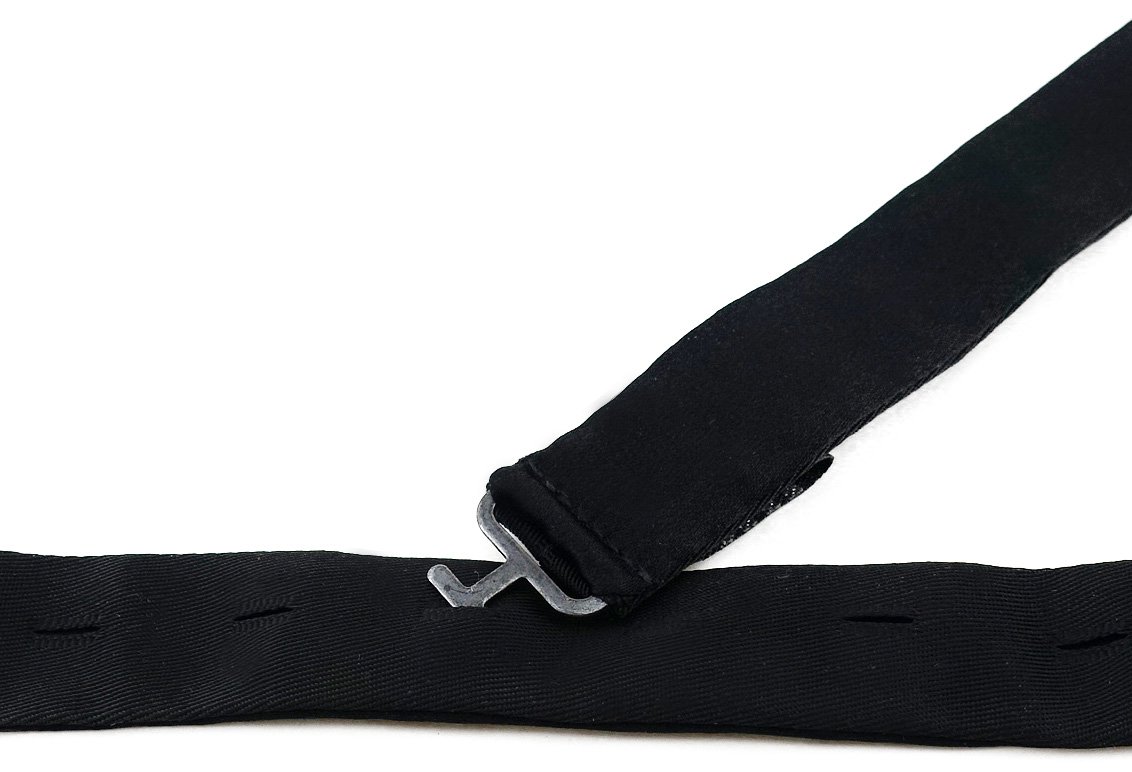TigerTie papillon di seta - nero uni
