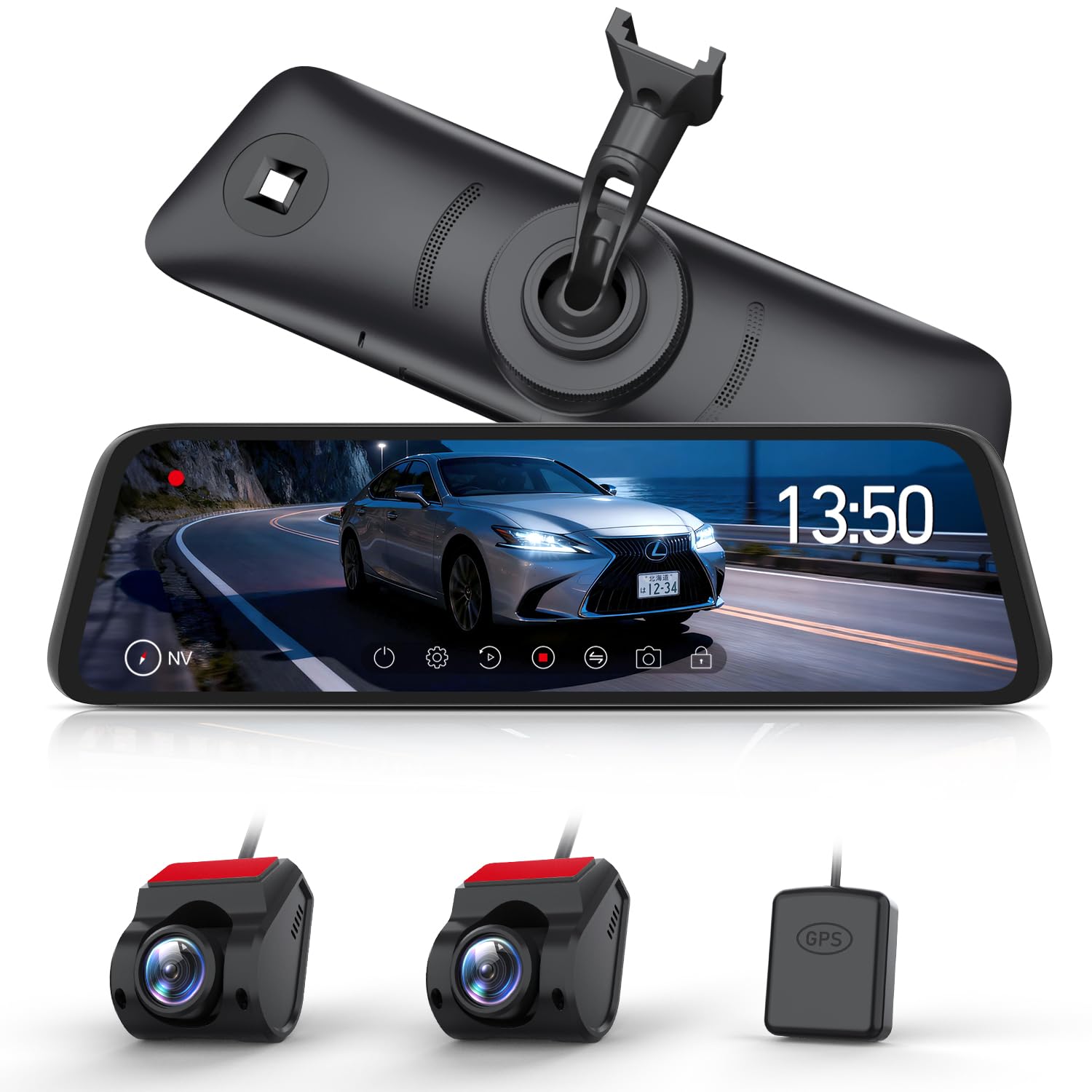 AUTO-VOX 最強 T10 Pro 純正交換 爆光ドライブレコーダー ミラー…