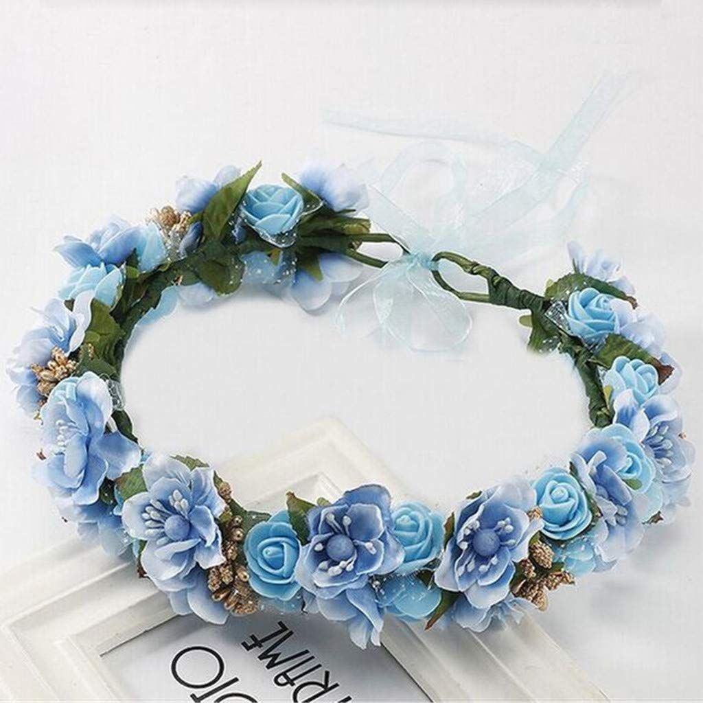 1920er Jahre Stirnband Rustikales Brautjungfern Stirnband Blumen Stirnbänder Hochzeit Haarschmuck Braut Blumenkrone Kopfschmuck Braut Blumenmädchen Girlande Stirnband，Orange