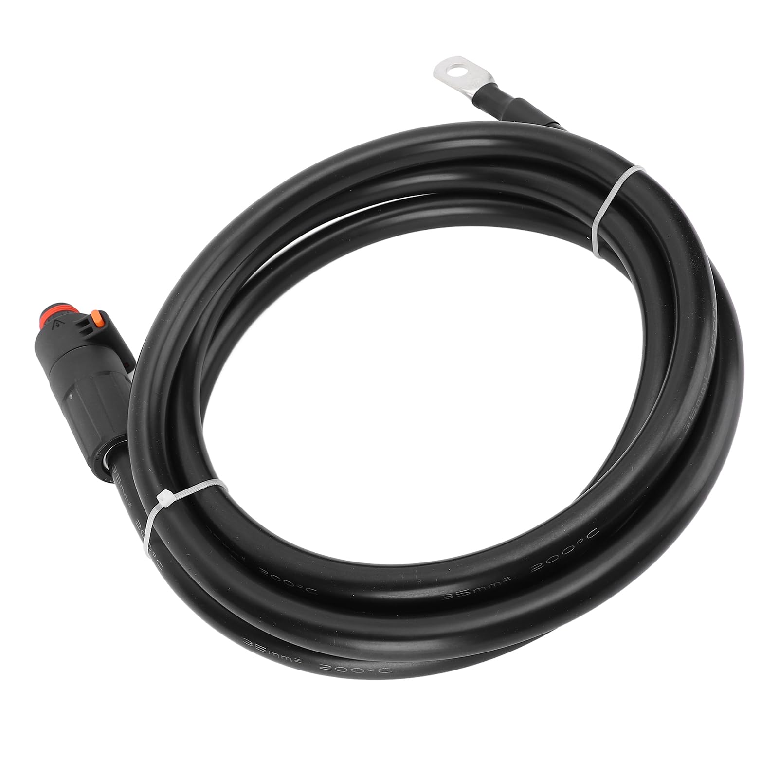 Batteriekabel, 35 mm², Schwarzer Gerader Stecker, SC35-8-Klemme, Leistungsstarkes, Flexibles, Langlebiges Wechselrichterkabel für Marine, Motorrad, Auto, Traktor (1m/3,3ft)