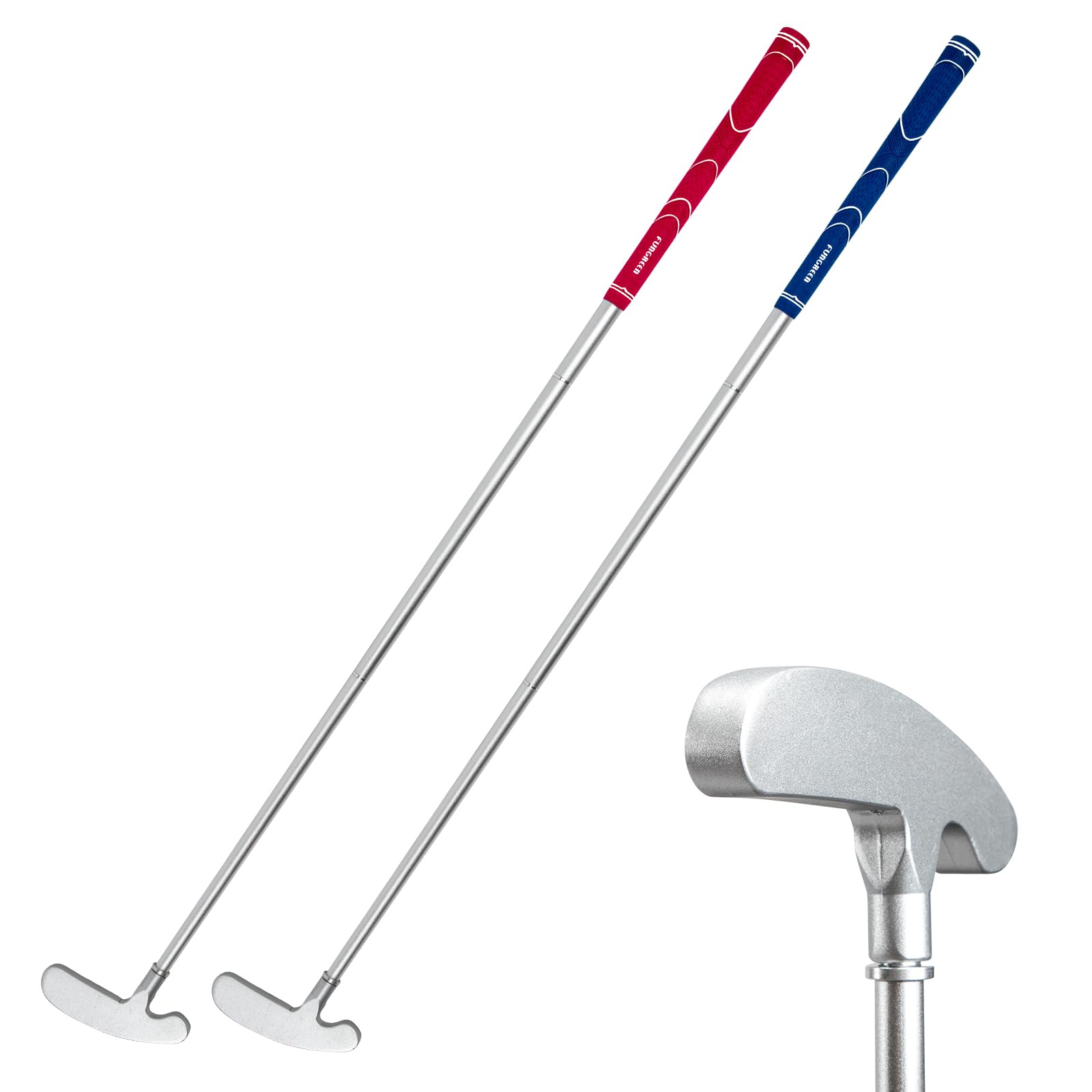 FUNGREEN Golf 2PCS/Pack Two-Way Putter Club for Right or Left Handed Golfers Foldable Alloy Rod Head Adults Golf Putter - 34" Length