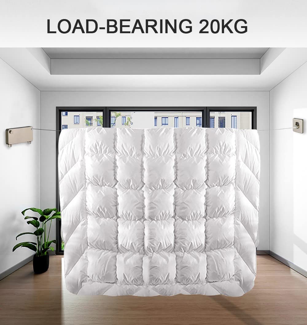 Wäscheleine Einziehbare Verstellbares Wäscheleine Ausziehbar Aus Edelstahl 5.2 Meter Für Geschäftsreisen Badezimmer Wäscheleine Verstellbares Seil Für Drinnen Und DraußEn