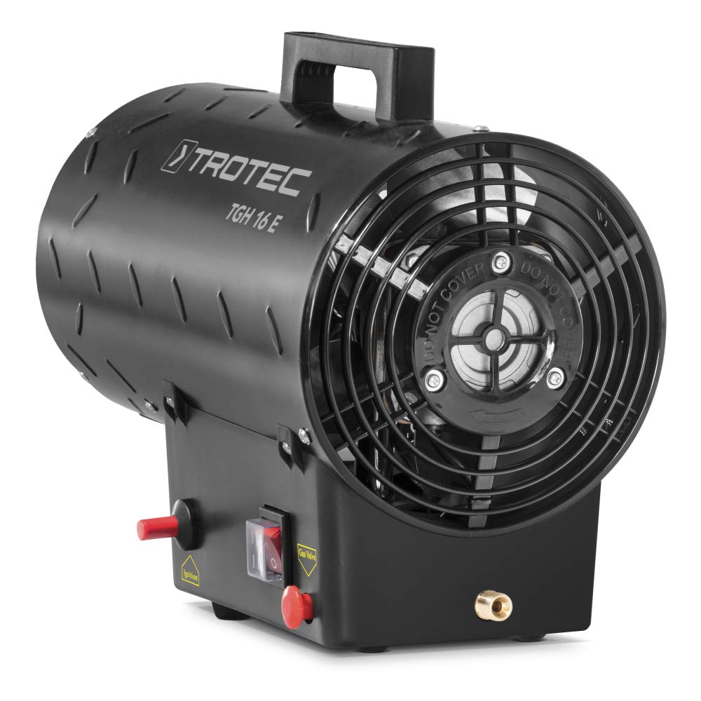 TROTEC Gasheizgebläse TGH 16 E – Heizleistung 15 kW – Elektroheizer Luftmenge 580 m³/h – Gaskanone, Bauheizer