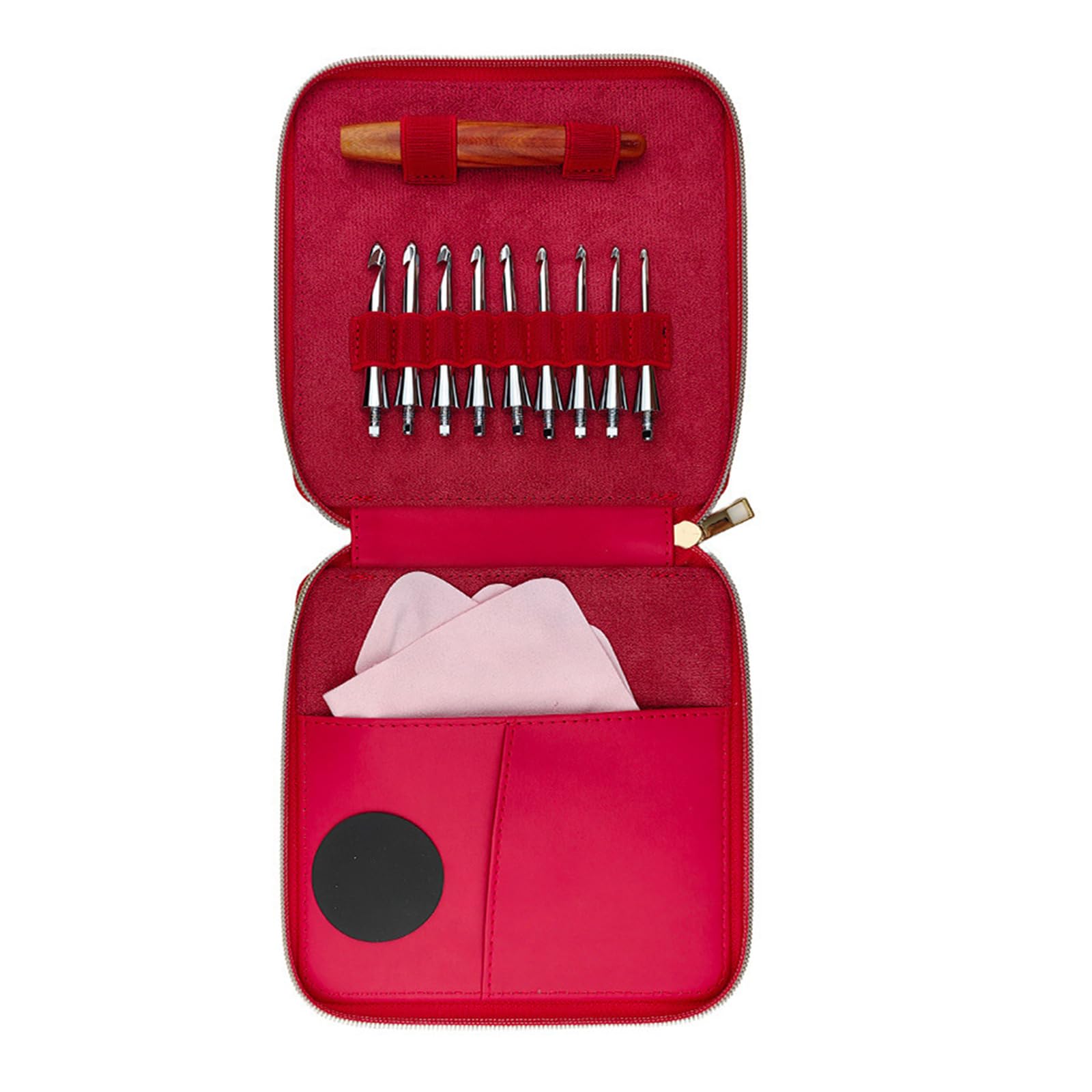 Qusinfc Needle Interchangeable Crochet Hook Set with Ergonomic Handle Easy to Replace for Projects Interchangeable Crochet Hook Set