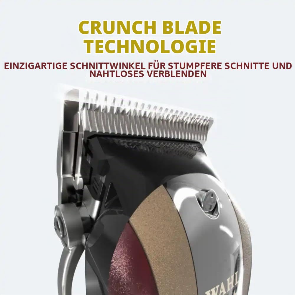 WAHL 5 Star schnurlose Legende, professionelle Haarschneidemaschine, Pro Haarschneideset, verstellbarer Kegelhebel, Crunch Blade, Keilklingen, schnurlos, Friseurzubehör, rot