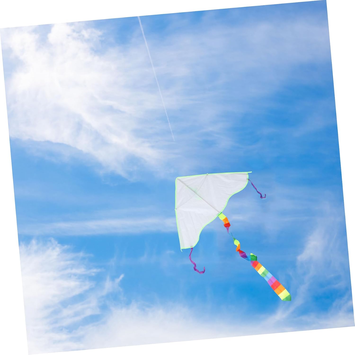 Mikikit 4pcs Kite Tails Tube Streamers Bright Rainbow Streamer Kite Decorations for Boys and Girls Teens
