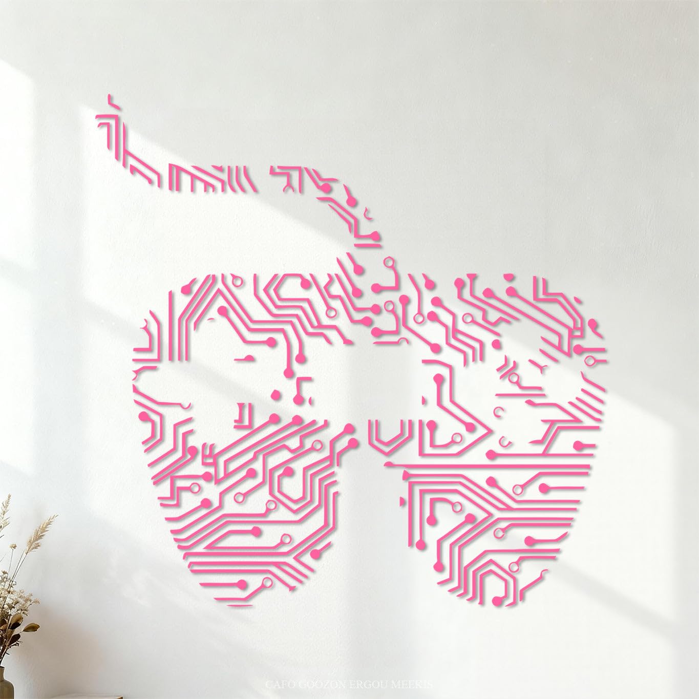 Wall Decals PVC Joystick Chip Video Game Playroom 72x72.2cm Art Mural Painting Pink โ image 1