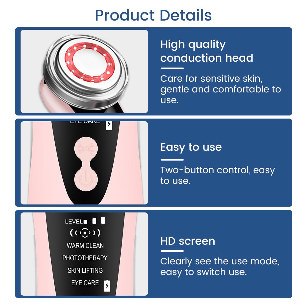 KYKHT 5-in-1 Ultrasound Face Lift Machine – LED Light Therapy, EMS Photon Skin Tightening Device, Anti-Aging Wrinkle Remover & Facial Massager KYKHT 5-in-1 Ultrasound Face Lift Machine – LED Light Therapy, EMS Photon Skin Tightening Device, Anti-Aging Wrinkle Remover & Facial Massager