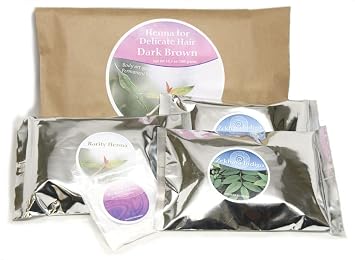 Ancient Sunrise Henna for Hair dark brown henna hair color for delicate and 4C type hair